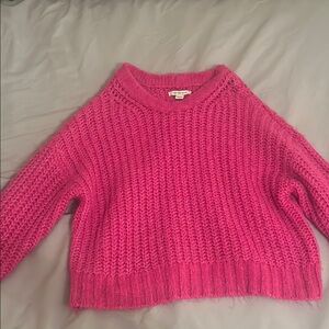 American Eagle Women's Pink Knit Sweater